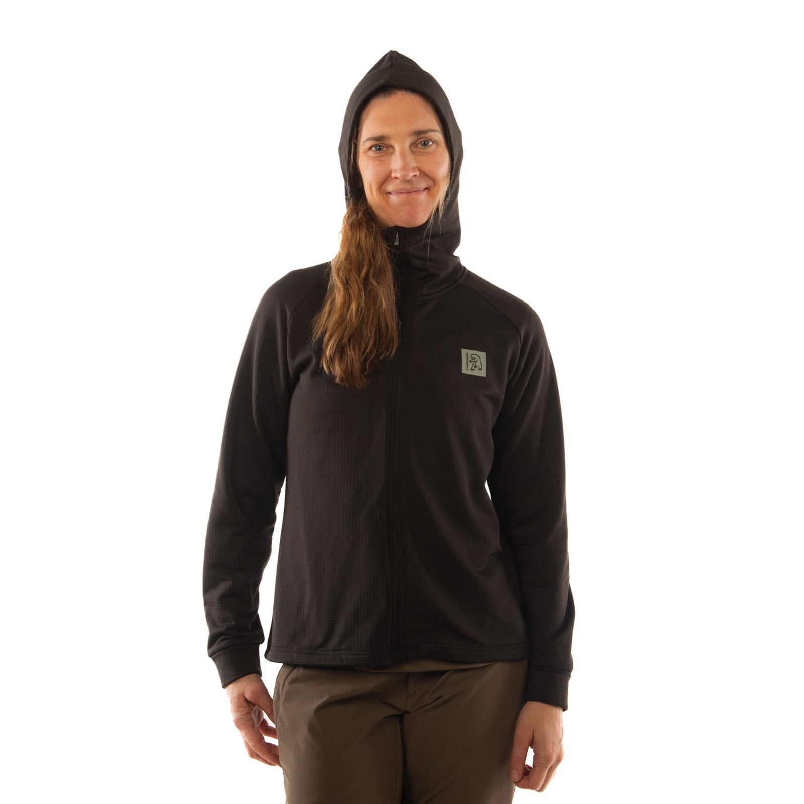 The model is 5' 8" wearing size Medium.